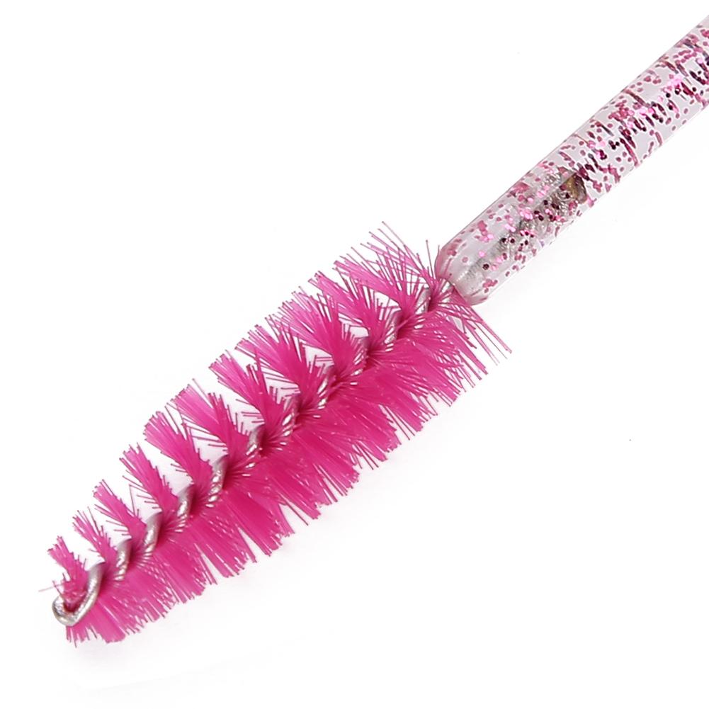 50 Stück Nylon-Make-up-Pinsel, Mascara-Stäbe, Wimpern, Augenbrauen, tragbarer Einwegpinsel