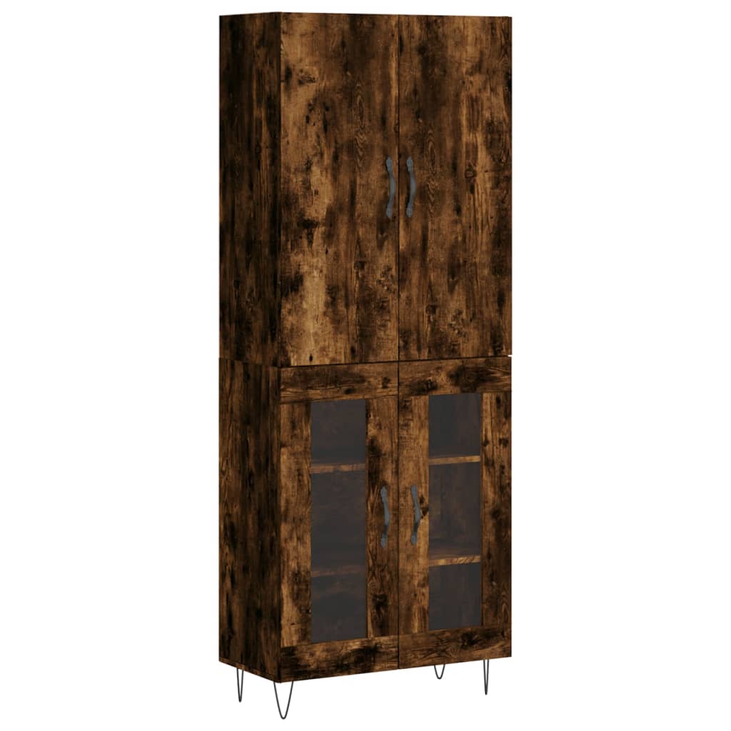 Highboard Smoked Oak 69.5 x 34 x 180 cm Particleboard