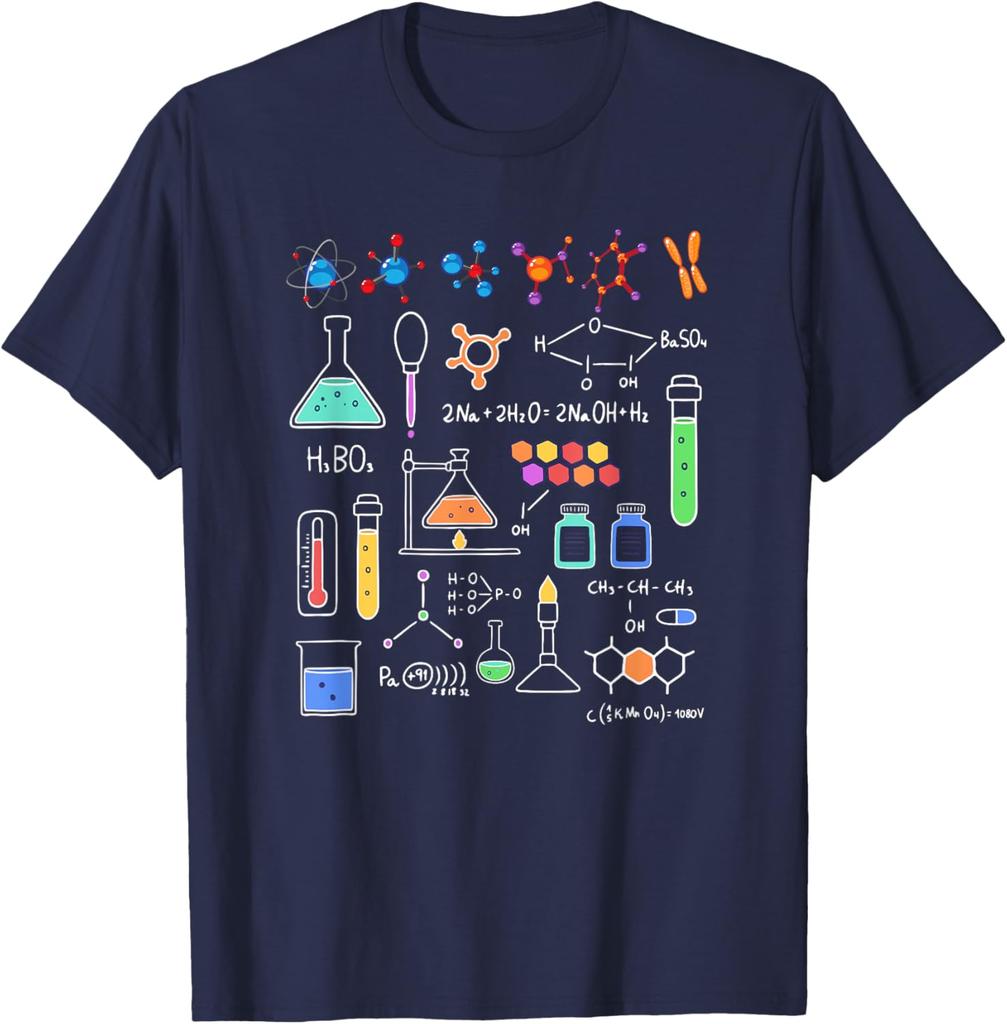 Chemistry Science Teacher Lab Graphic Tee Men Casual Cotton Round Neck T-Shirt Trip