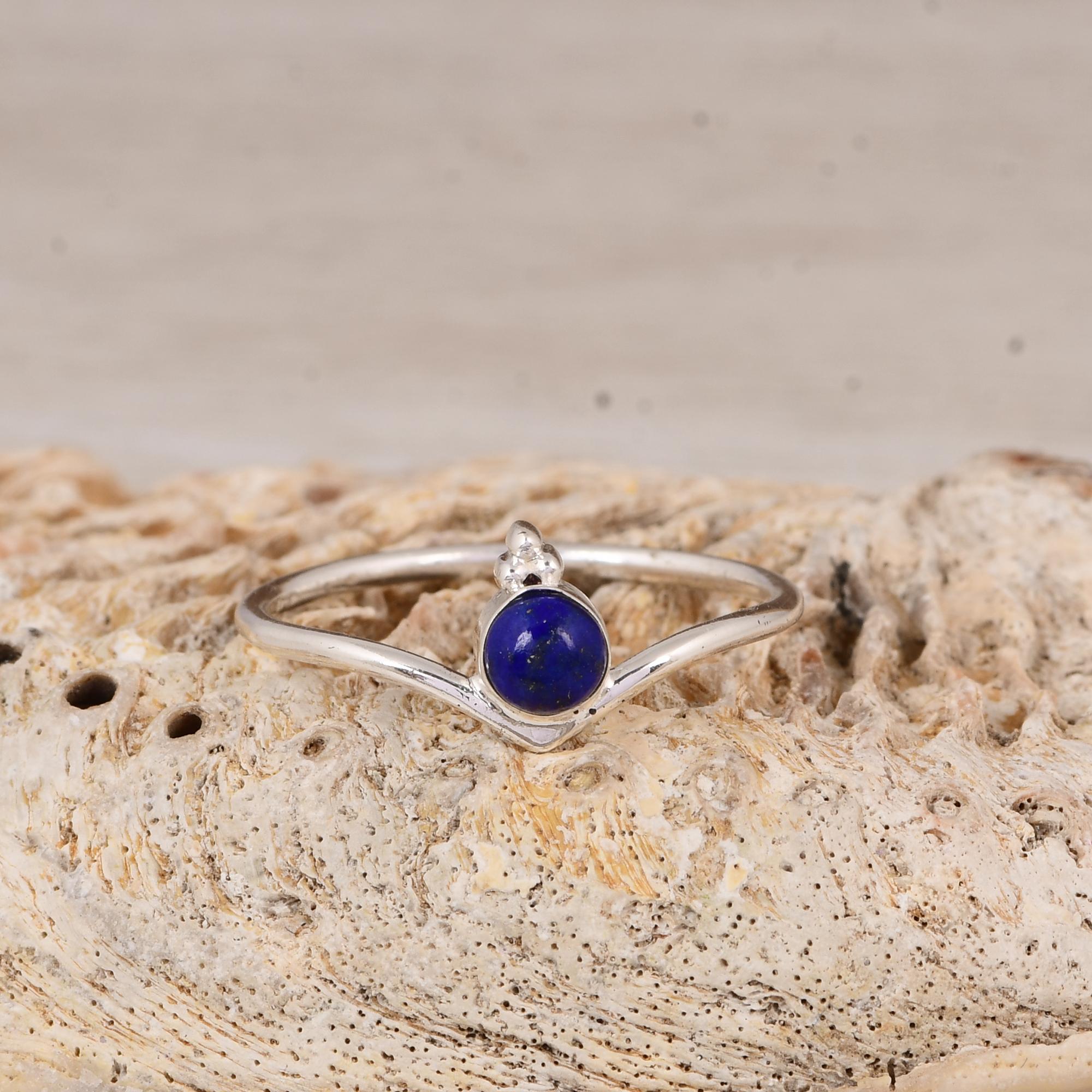 

Lapis Lazuli Ring, 925 Sterling Silver Minimalist Ring, Gift for her, Mother s Day Gifts. 10