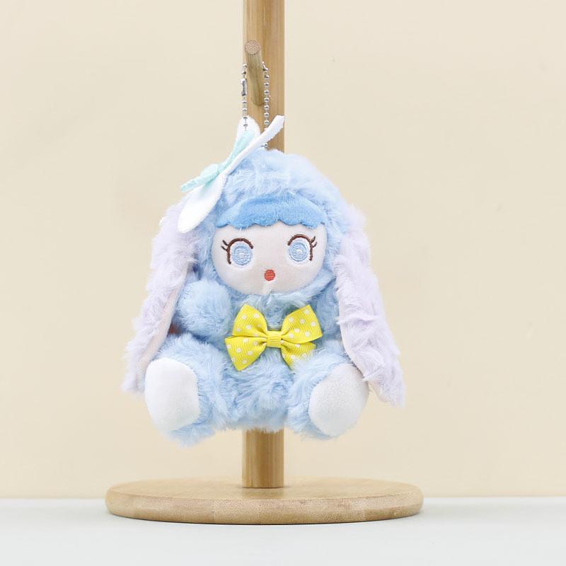 Turn Into Baby Rabbit Plush Keychain Toy Cartoon Doll Backpack Gifts Pendant
