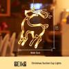 LED Christmas Decorative Lights: Snowman, Tree, Bells, Star, Window Suction Cup Holiday Set