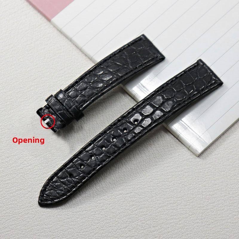 13 14 16mm 18mm 19mm 20mm Dünnes weiches Krokodillederarmband Für Longines L4 L2 VC MIDO Cartier Dornschließe braun blau Uhrenarmband