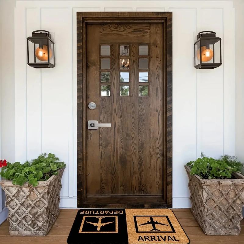 Plane Arrivals and Departures Front Door Entrance Mats Home Decor Washable Aircraft Airport Bath Non-slip Doormat Kitchen Mat