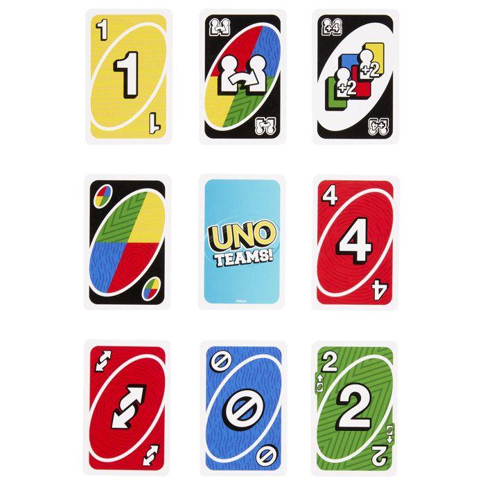 Card Game - MATTEL - UNO Teams - Multicolor - 2 Players or More - From 7 Years Old