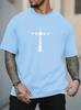 Unisex O Neck Tee Airplane Runway Silhouette Graphic Print Cotton Short Sleeve Loose Summer Breathable Daily Casual Basic Wear Top