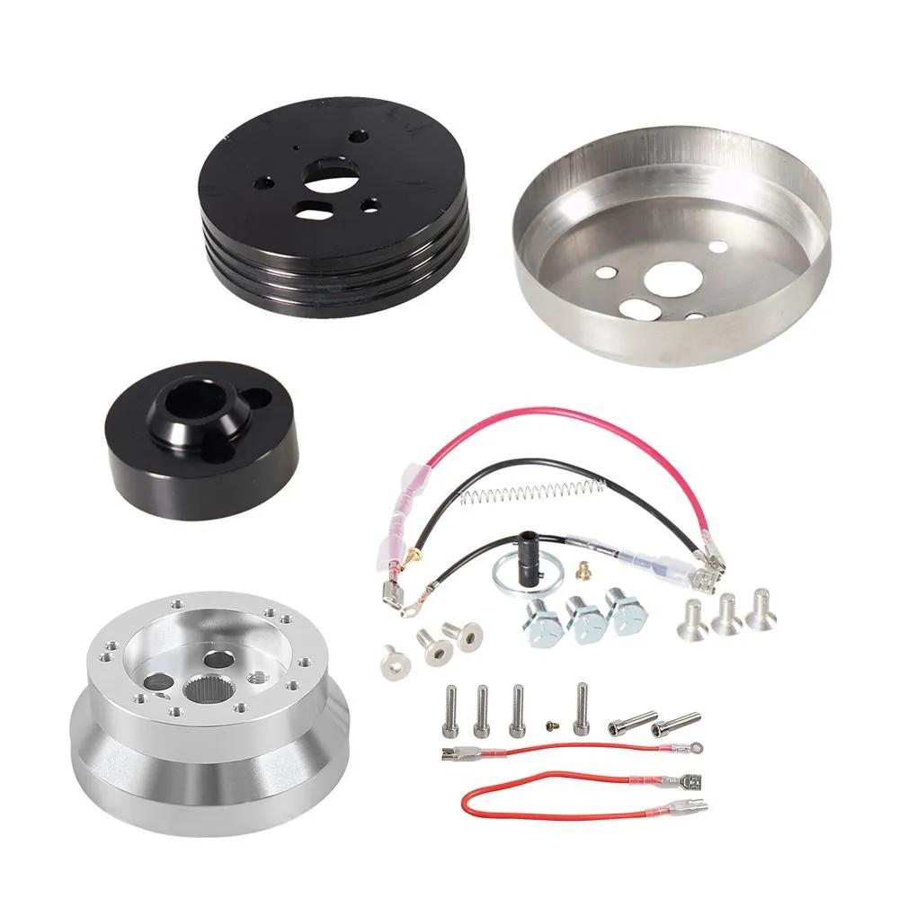 New 5 6 Hole Car Steering Wheel Hub Adapter Polished Short Hub Connector Kit Aluminum Car Accessories for Chevrolet GMC Pontiac