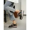 Women's Summer Hollow Wedge Thick-Soled Closed-Toe Roman Sandals, Retro Style, Available In Large Sizes.