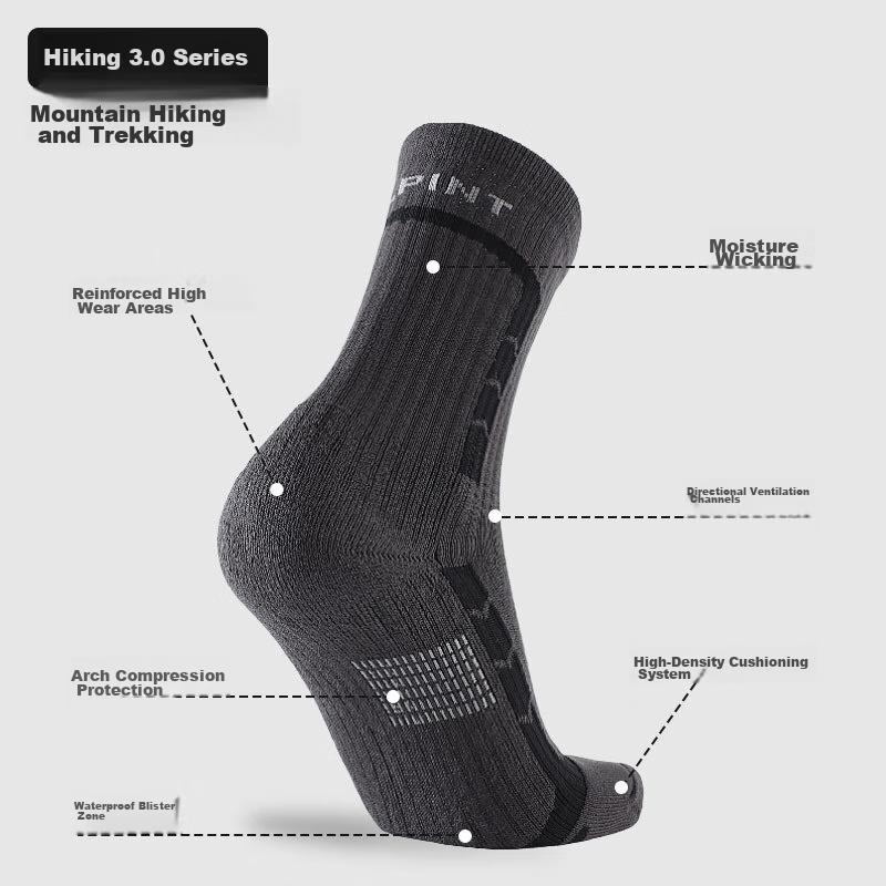 ALPINT MOUNTAIN Men's Professional Hiking Socks, CoolMax High-Top Quick-Dry Breathable Sports Socks for Outdoor Trekking