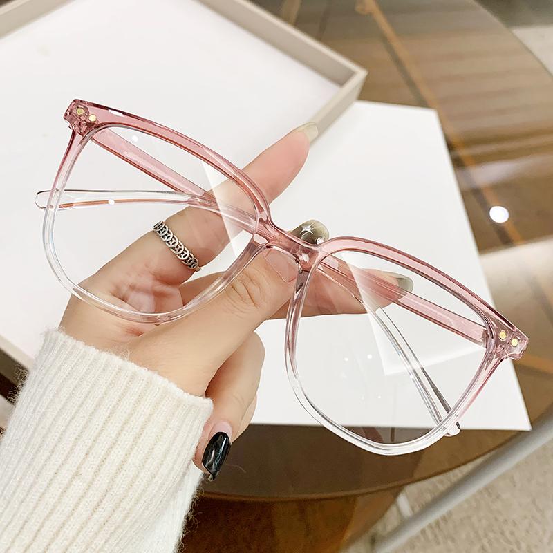 

Blue Color Lightweight Design Blocking Glasses for Computer Gaming Stylish Fake Anti Eye Strain Eyeglasses for Women Men