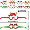 Creative Christmas Decorative Paper Glasses Gingerbread Man Santa Claus Reindeer Eyewear New Year Party Photoshoot Props