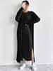 Spot Hot-selling Women's Clothing European Beautiful Women Autumn Fashion Vest Dress Long Sleeve Long Coat Two-piece Set