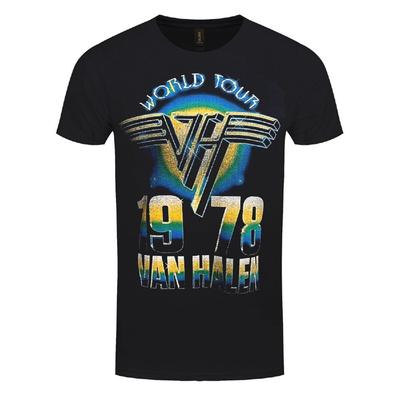 Van Halen T-Shirt 1978 Welttournee Band Neu Schwarz Offiziell