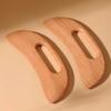 Lazy People Moon Shape Wooden Guasha Board Lymphatic Massager for Full Body Relaxation Neck Muscle Release Natural Beechwood