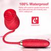 Rose Vibrator 10 Speed Thrusting Dildo Clit Nipple Oral Pussy Licking Clitoris Stimulator