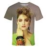 Summer Fashion Trend Personalized Singer Madonna 3D Printed Printed Printed Pattern Casual and Comfortable T-shirt