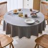 Tassels Tablecloth Waterproof Solid Color Table Cloth Round Cotton Linen Table Cover Dining Party Hotel Desk Case