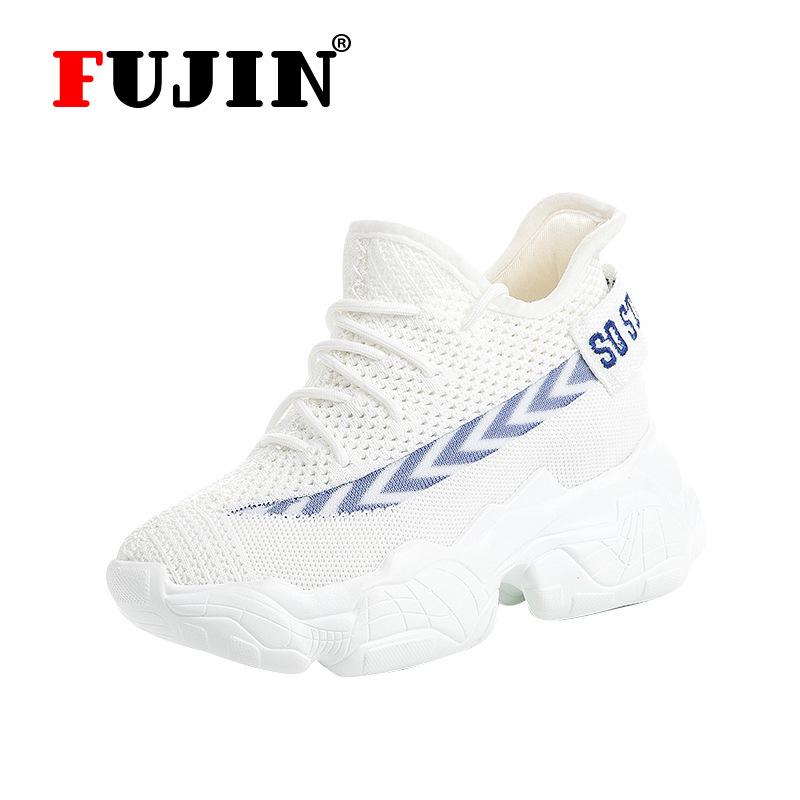 

Белые туфли Fujin, студентки, дикая спортивная обувь, женская повседневная обувь на толстой подошве с увеличенной подошвой