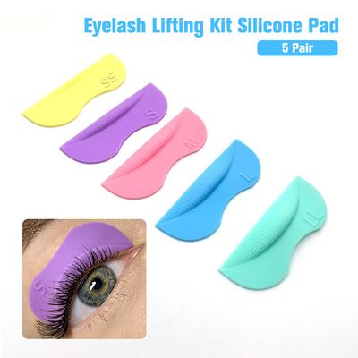 5 Pair Lash Lift Lifting Curlers Curl Silicone Shields Pads Multicolor Reusable