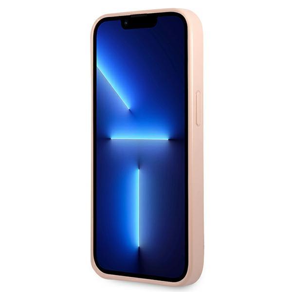 Guess Guhcp13Spsatlp Iphone 13 Mini 5,4 Różowy/Pink Hardcase Saffianotriangle Logo