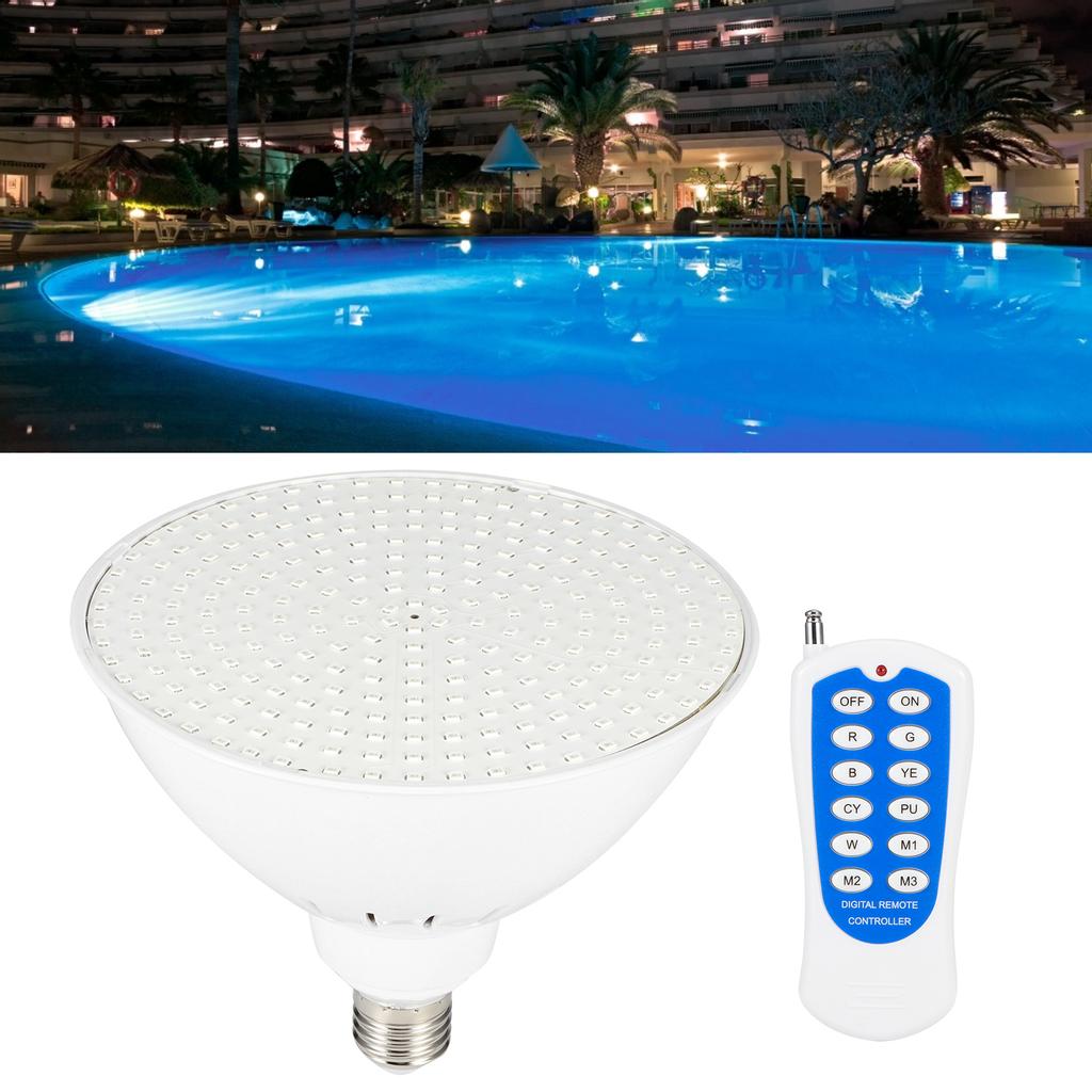 E27 LED Poolleuchte RGB Glühbirne Unterwasserlampe mit Fernbedienung für Schwimmbadleuchtenfassung