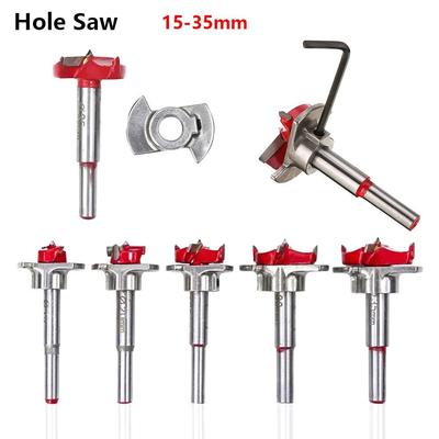 1Pcs 15-35mm Hole Saw Adjustable Tipped Drilling Tool Durable Drill Bits  Power Tool Accessory