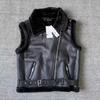 2024 Autumn/Winter Women's Retro Lambskin Motorcycle Vest