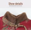 Grandma Winter Cotton Jacket: Stylish Women's Chinese-Style Velvet-Enhanced Coat for Elderly Moms