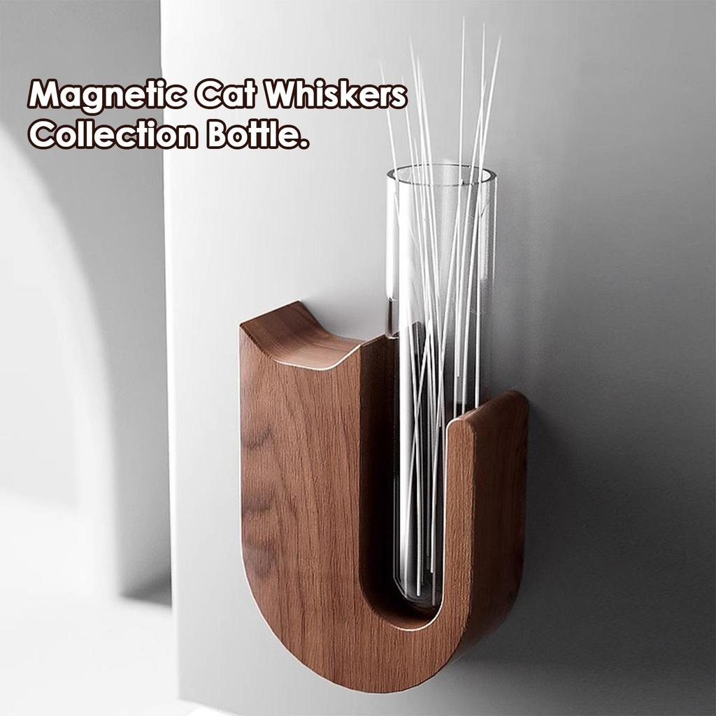 Cat Whisker Holder Refrigerator Magnet Sticker Pet Hair Keepsake Box Cat Sympathy Refrigerator Magnet Beard Collection Bottle