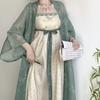 Song Dynasty Style Improved Hanfu Set - Chest-High Suspender One-Piece Skirt Chinese Traditional Elegant Daily Wear Dress