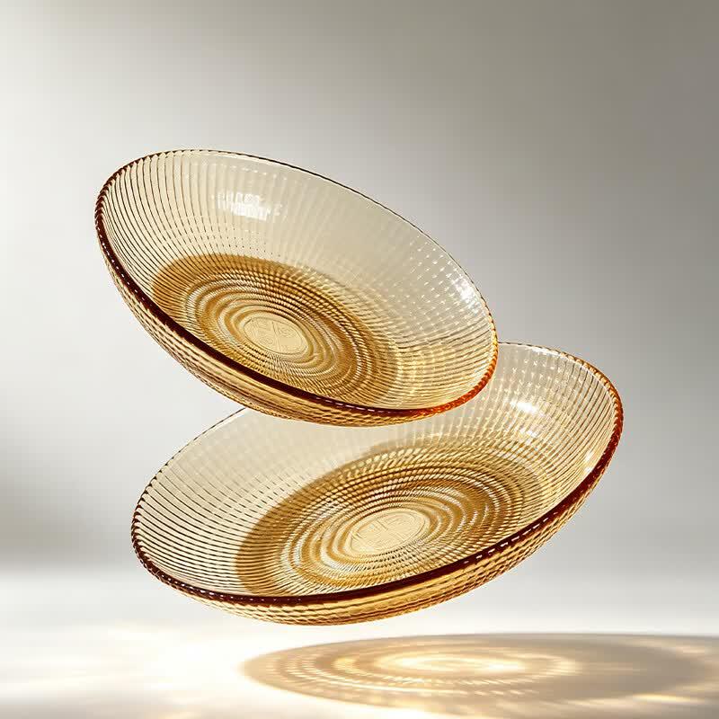 TAYOHYA Amber Galaxy High Borosilicate Glass 8-Piece Dinnerware Set