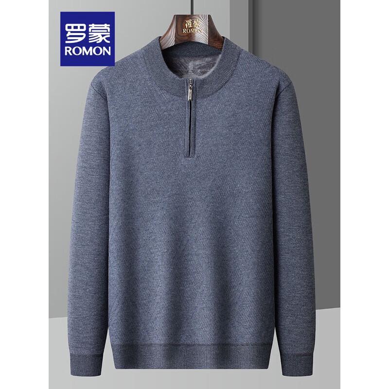 

Romon Men s Diamond Pattern Zipper Collar Knit Sweater 2XL