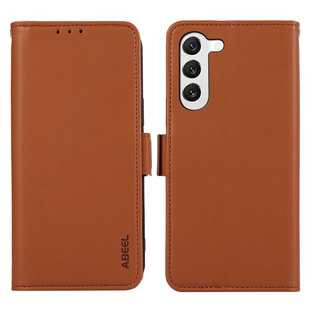 ABEEL For Samsung Galaxy S23+ 5G Case Soft PU Leather RFID Blocking Wallet Phone Shell