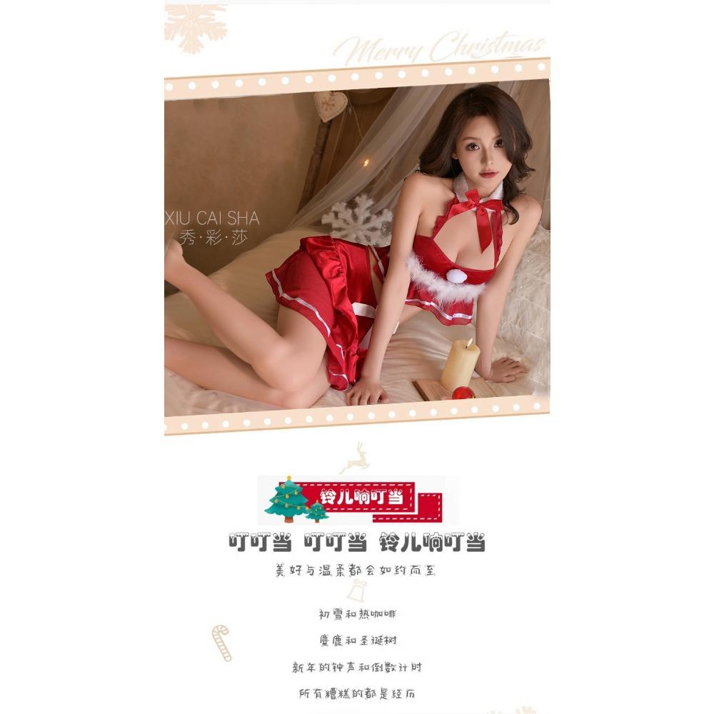 Sexy Pure Sex Clothes Dating Robe Underwear Velvet Christmas Cosplay Uniform Christmas Costume Filling Cloud
