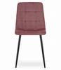 KARA chair - pink velvet / black legs x 2