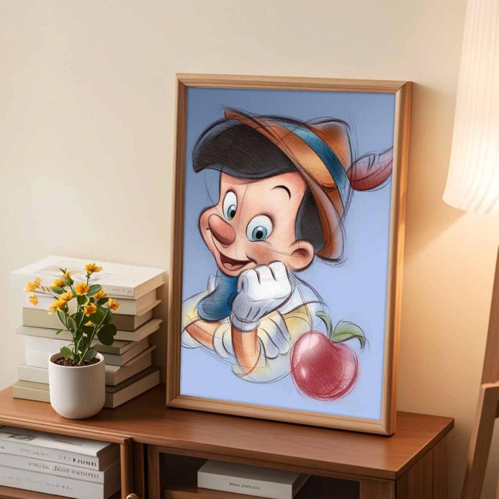 5D Diy Diamond Painting Lovely Pinocchio Full Drill Rhinestones Mosaic Embroidery Handmade Products Home Decor Gift