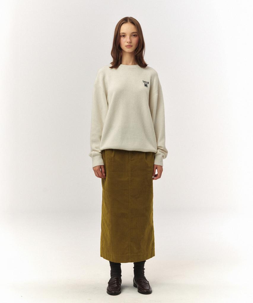 Seteo Lauren Classic Logo Knit White