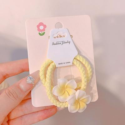 Hair Rope Plumeria Flower Hair Clip Hair Accessories Traditional Egg Flower BB Clip Yellow Hair Ornaments Flower Barrette Gift
