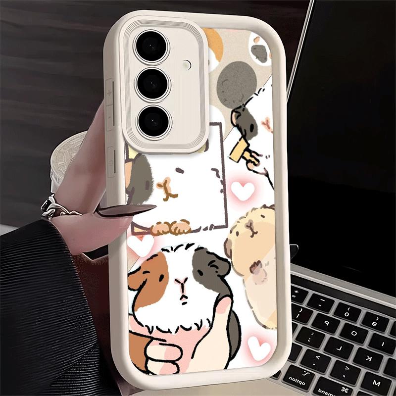 Phone Case for Samsung Galaxy A17 A16 A15 A14 A13 Cartoon Cute Hamster A56 A36 A26 A55 A35 A25 A54 A34 A24 A53 A33 A23 A07 A06