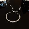 Nuovo Bracciale da Donna Regolabile Placcato Oro Lucido Completamente Intarsiato di Strass Forma a Goccia Moda Bracciale in Zircone Gioiello Regalo