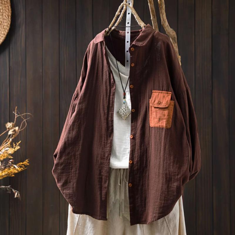 Women Long Sleeve Casual Shirt Arrival Spring Turn-down Collar Loose Female Basics Cotton Tops Shirts