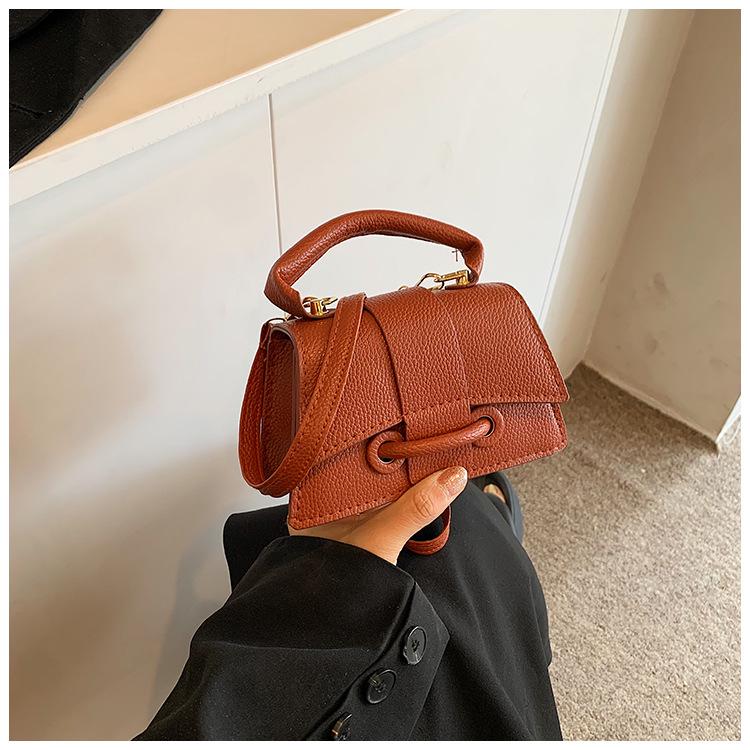 Spring 2025 Solid Color Korean Crossbody Handbag - Women's Versatile Small Square Bag