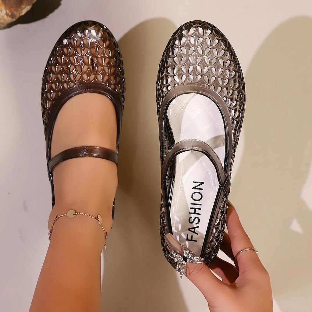 Fashion Women Sandals New Flat Soft Soled Mary Jane Shoes for Women Mesh Breathable Fashion Versatile Sandals Women Sandalias De Mujer