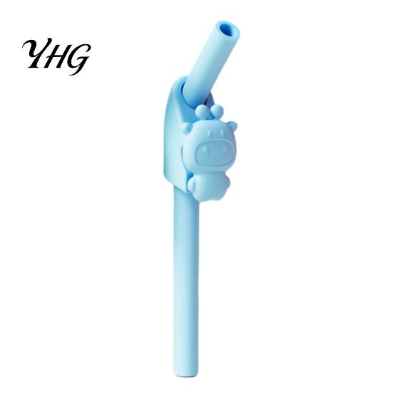 Feeding Essentials for Toddlers Toddler Silicone Straw with Clip, Reusable Drinking Straw, Easy to Spill Proof Bowl Clean Non-Collapsible Tableware