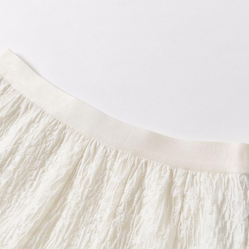 Women's French Style Jacquard A-Line Midi Skirt