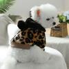 Pet Circle, Pet Clothing Dog Cat Clothing Clothing Leopard Print Black Gold Flannel Sweater