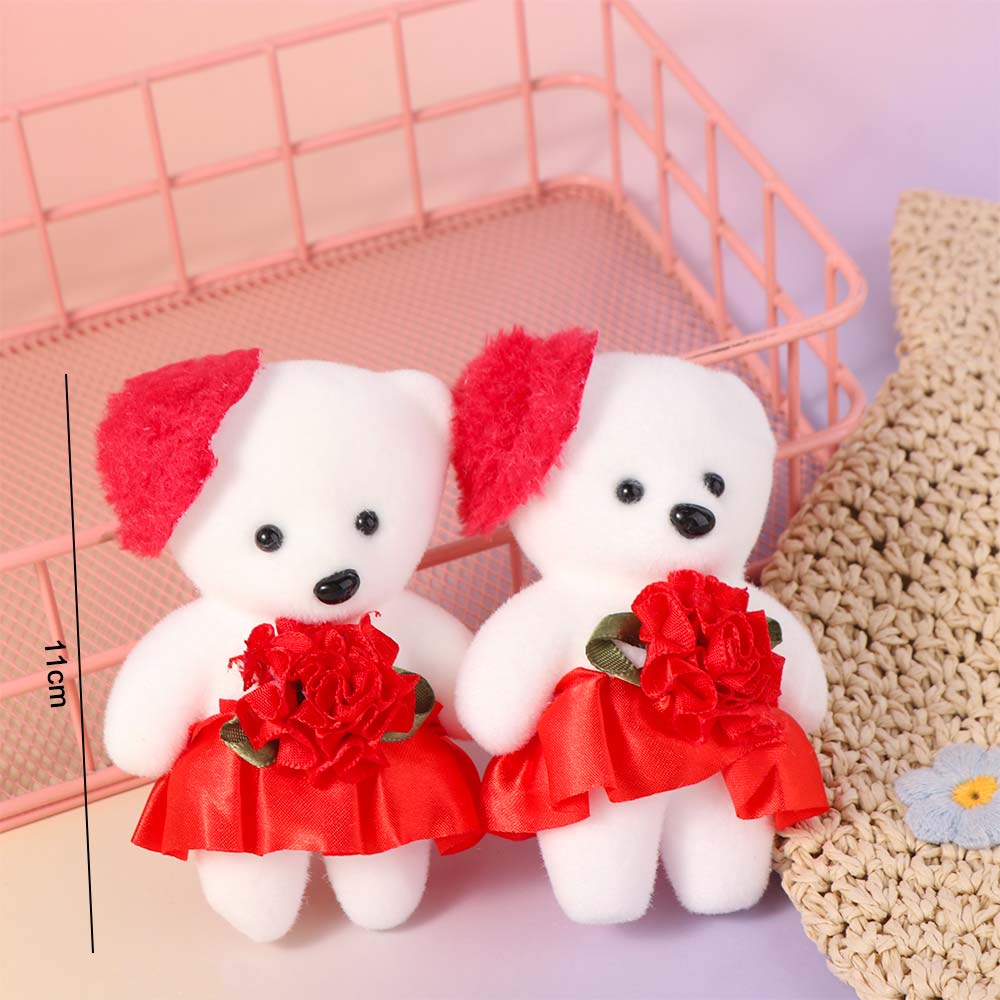 10pcs/set Foam Bear Bear Foam Toys Doll Cartoon Mini Bear Flower Bouquet DIY 11cm Cartoon Bouquet Doll Valentine's Day