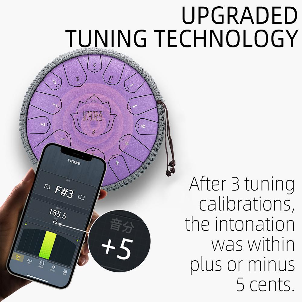 Musical Drum Steel Tongue Drum 13 14 Inch 15 Note C Hollow Drum Percussion Instrument