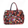 Bag Women'S Flower Splicing Crossbody Bag Ethnic Style Colored Shoulder Handbag Large Capacity Bag Women