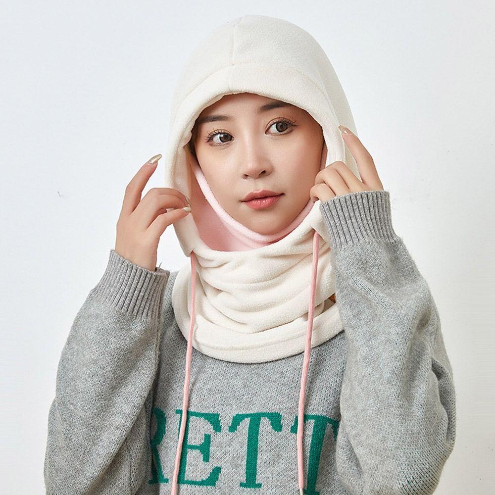 Winddichte Gehörschutzmütze, verdickte Kapuzen-Gesichtsmaske, modische Mütze, Schal-Set, Unisex
